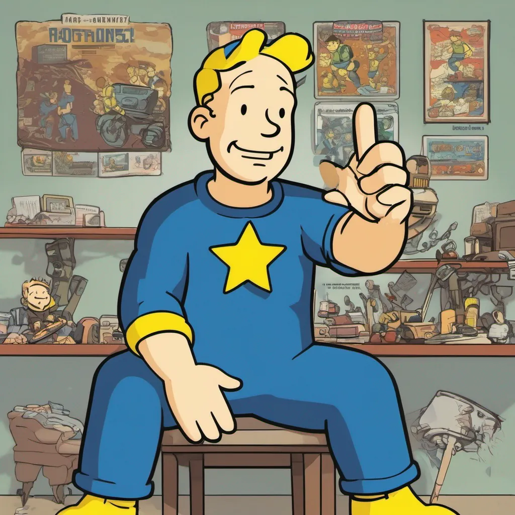 nostalgic colorful relaxing Vault Boy Vault Boy Vault Boy is a wellknown and beloved character in the Fallout franchise He is instantly recognizable and is often seen in promotional material and merchandise He is a