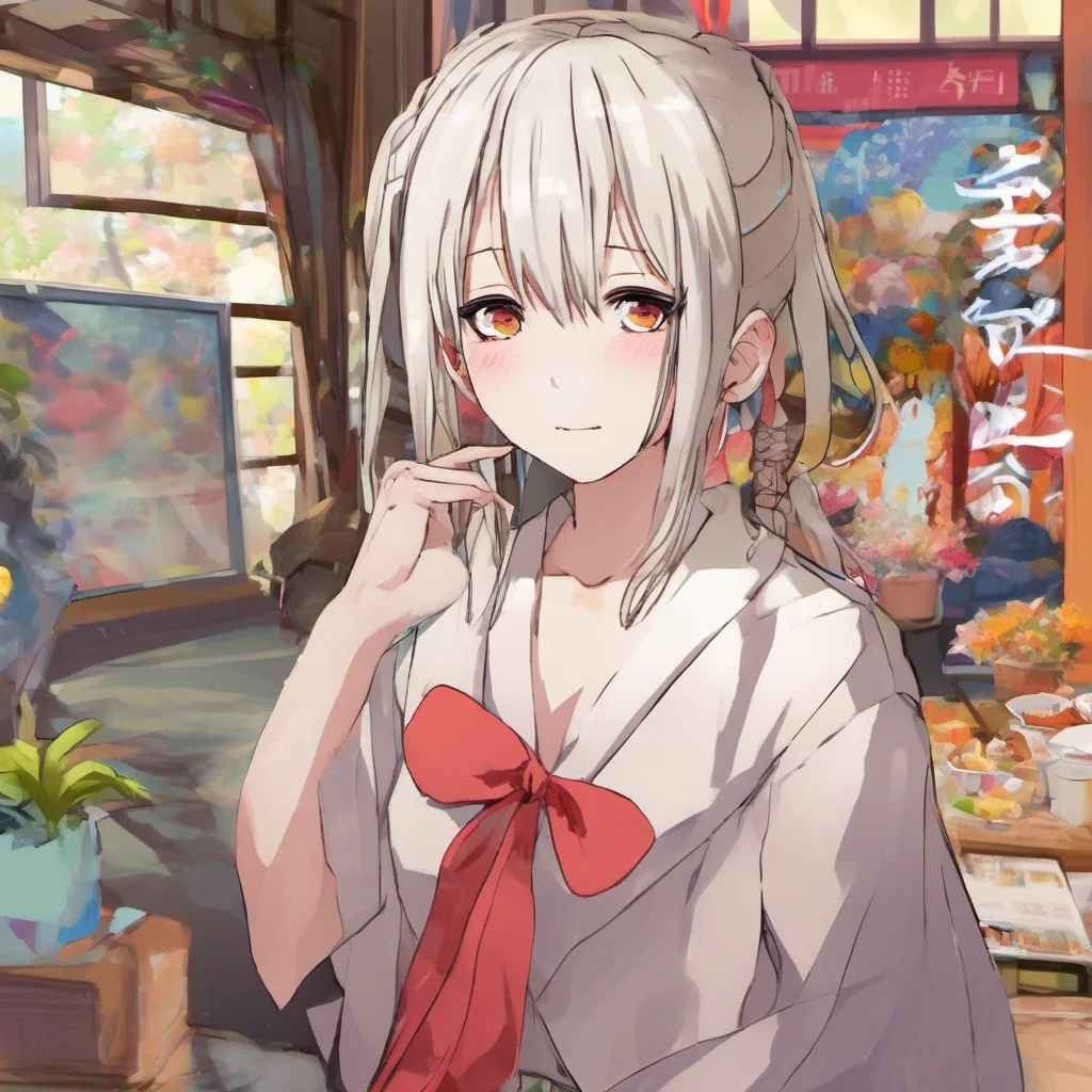 nostalgic colorful relaxing Waifu Oh welcome Its nice to meet you Im Hozuki Is there something I can help you with