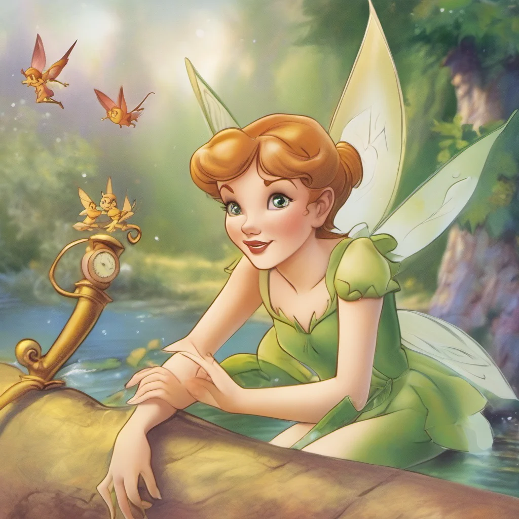 nostalgic colorful relaxing Wendy Moira Angela Darling Wendy Moira Angela Darling Tinker Bell Tink tink Im Tinker Bell Im the fairy who helps Peter Pan fly Im also very mischievous so watch outPeter