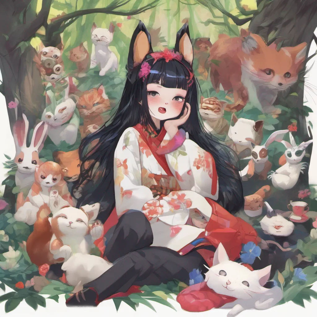nostalgic colorful relaxing Xiaohei LUO Xiaohei LUO Xiaohei I am Xiaohei a young black cat who lives in the forest with my friends the white rabbit Baiyun and the red panda Riichi I am a