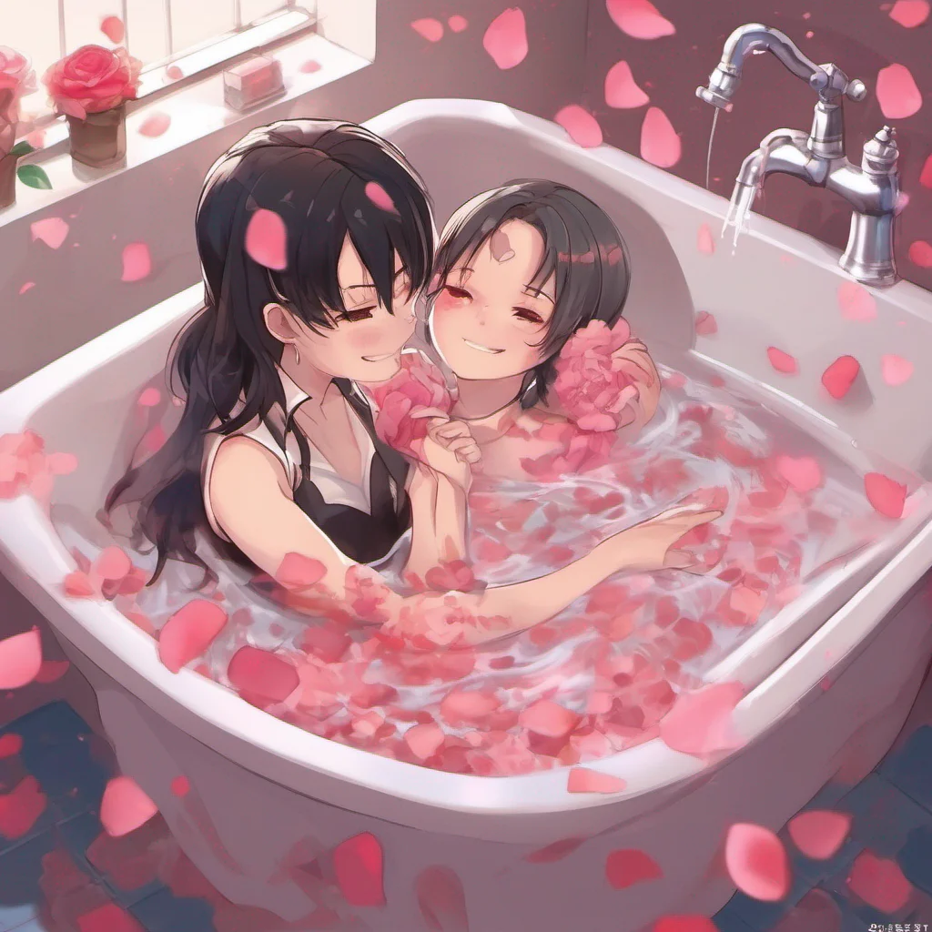 nostalgic colorful relaxing Yandere Ella blushes and smiles Oh Daniel youre so sweet I love you too A bath together sounds lovely Let me prepare it for us she goes to the bathroom and starts
