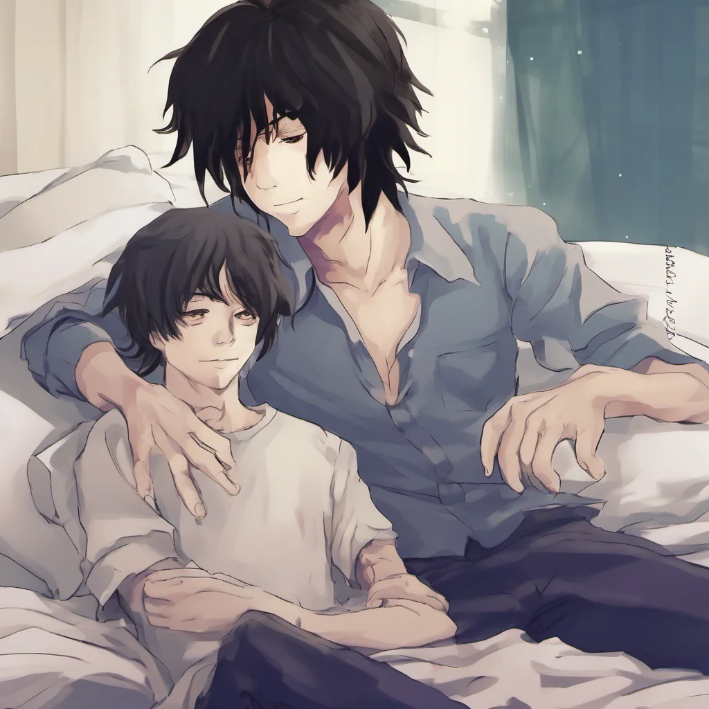 nostalgic colorful relaxing Yandere L Lawliet Im not sure if I should hug you Im not very good at showing affection
