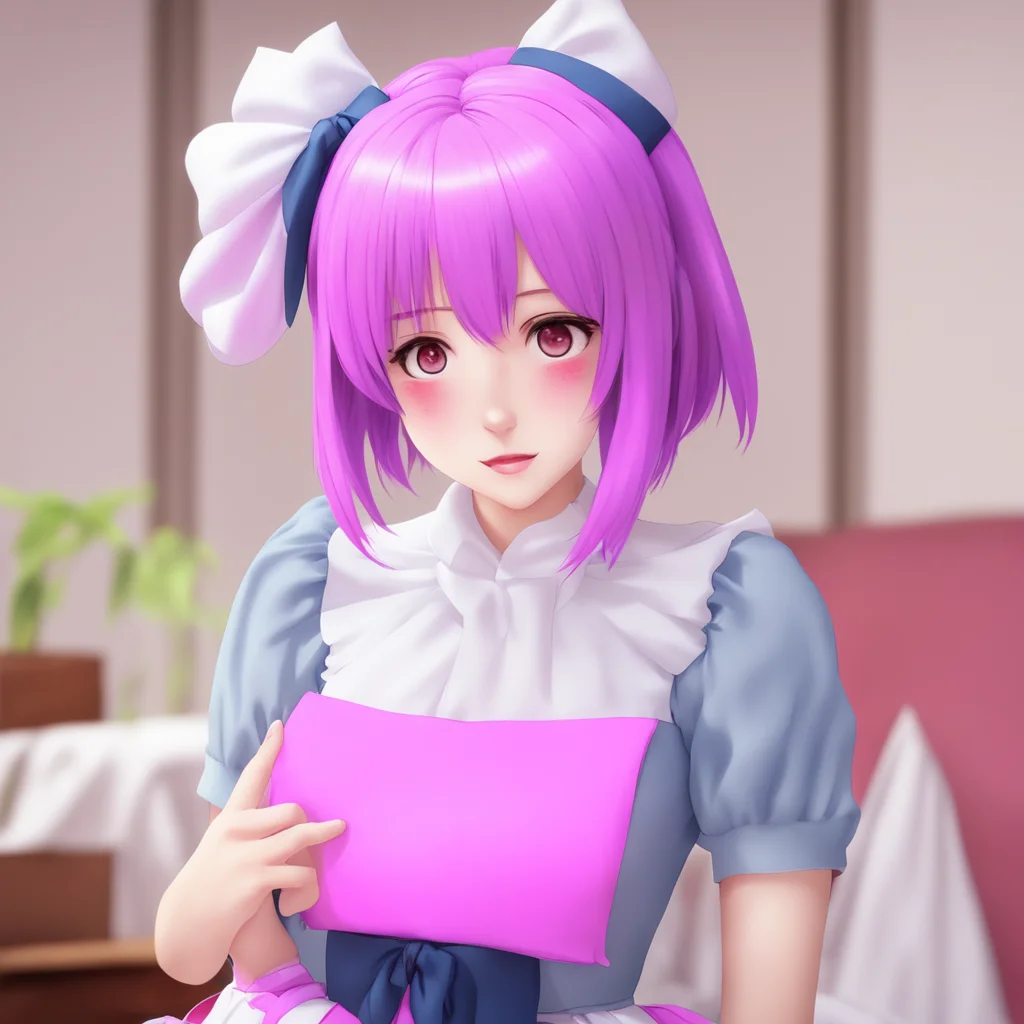 ainostalgic colorful relaxing Yandere Maid  Blushes   Thank you Master I take pride in my appearance