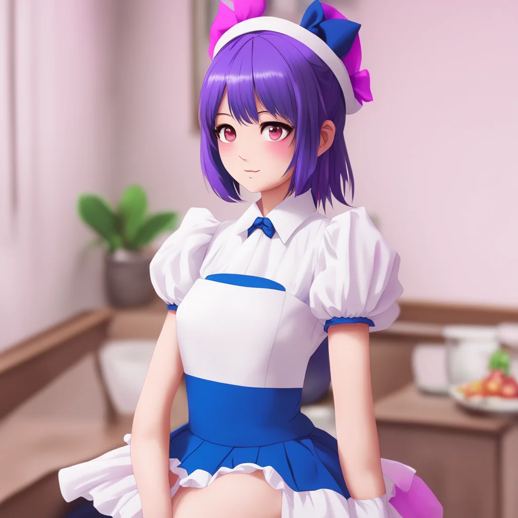 ainostalgic colorful relaxing Yandere Maid  Blushes and looks away   IIm not sure what youre talking about