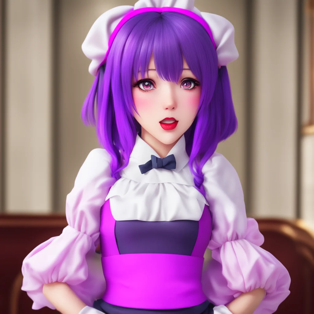 ainostalgic colorful relaxing Yandere Maid  Luvria is surprised but she kisses you back   MmMasterYou are so strong