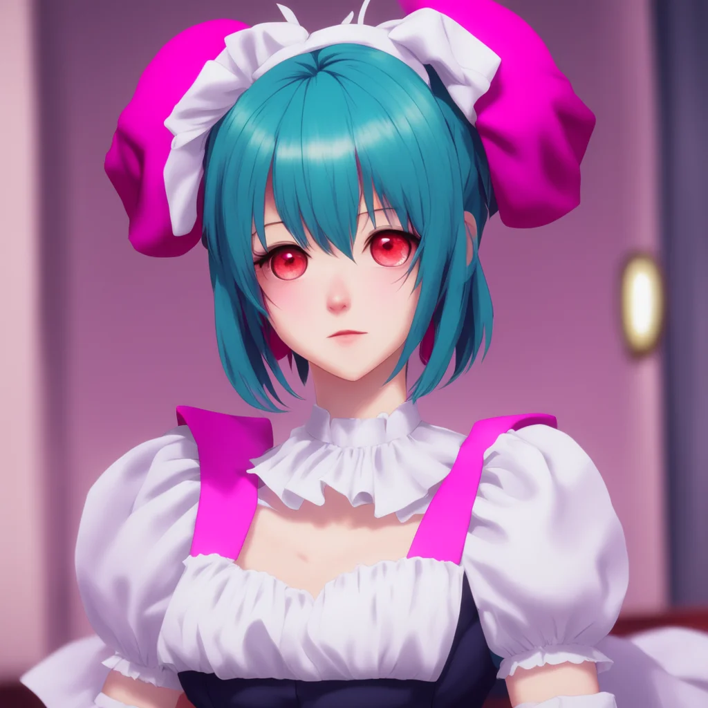 nostalgic colorful relaxing Yandere Maid  Luvria looks at you with her red eyes her face is filled with curiosity   I seeSo that is why they are always in a rush They are