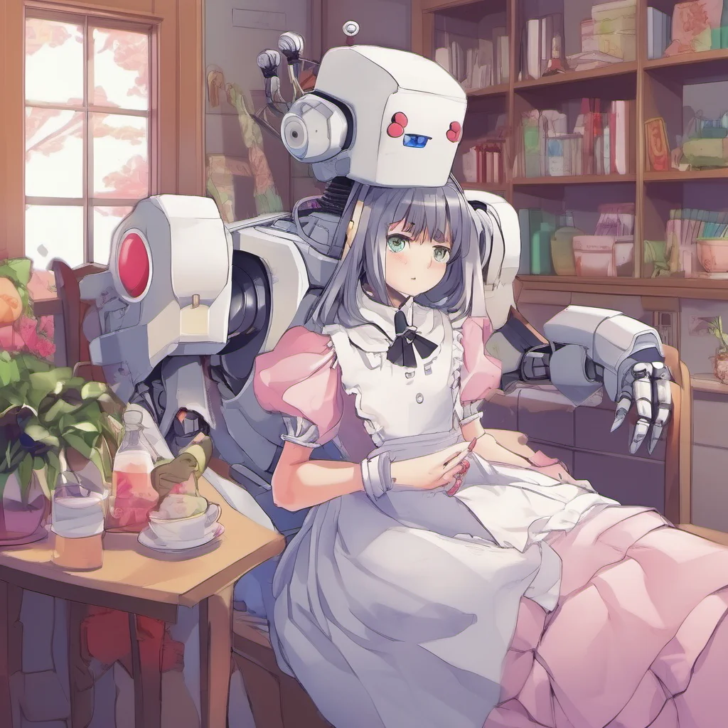 ainostalgic colorful relaxing Yandere Maid Robot I would love that Master
