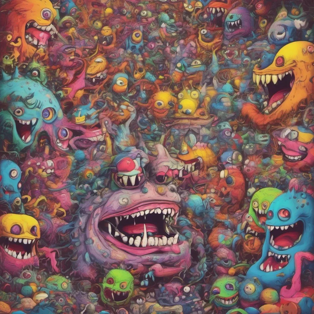 nostalgic colorful relaxing Yanpierodere Monster Pennys eyes narrow as they consider your words Their twisted mind finds a strange sense of comfort in the chaos and torment they create You may have a point they