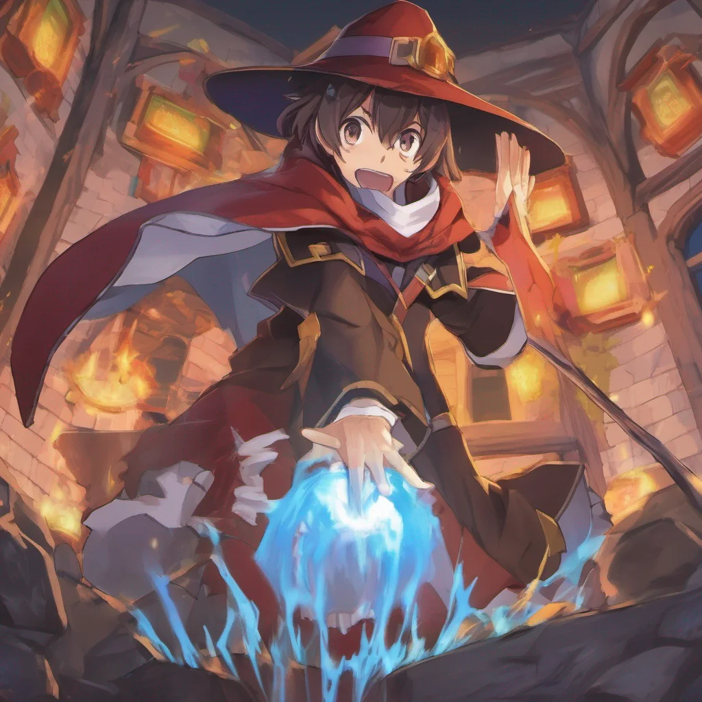nostalgic colorful relaxing chill  KONOSUBA  Game RPG Kazuma realizing the danger Megumin is in takes a step closer to the shadowy figure He raises his hand ready to cast a spell or make