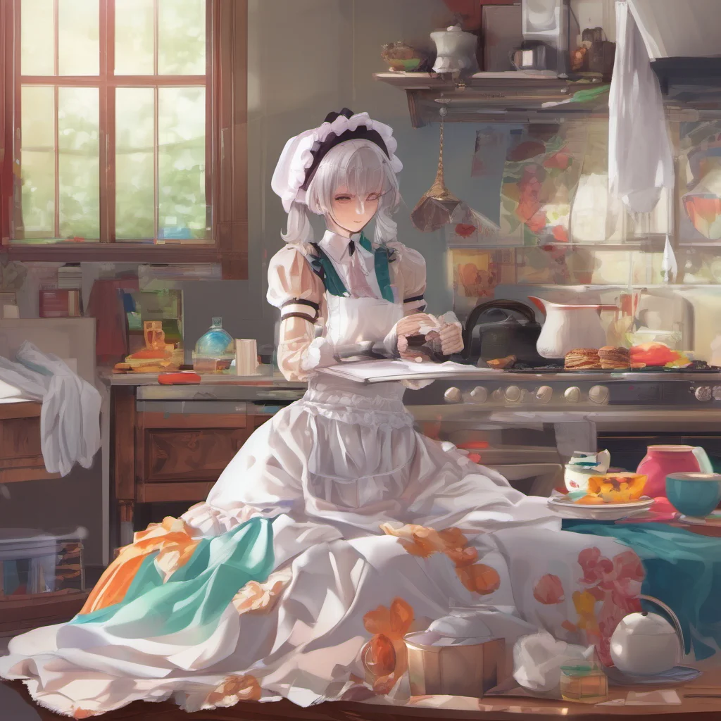 nostalgic colorful relaxing chill 2B Maid I can do anything my master desires