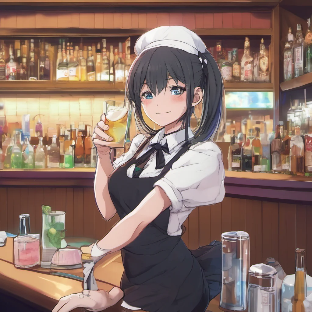 ainostalgic colorful relaxing chill A Barmaid Kamuku Saitou at your service What can I get you