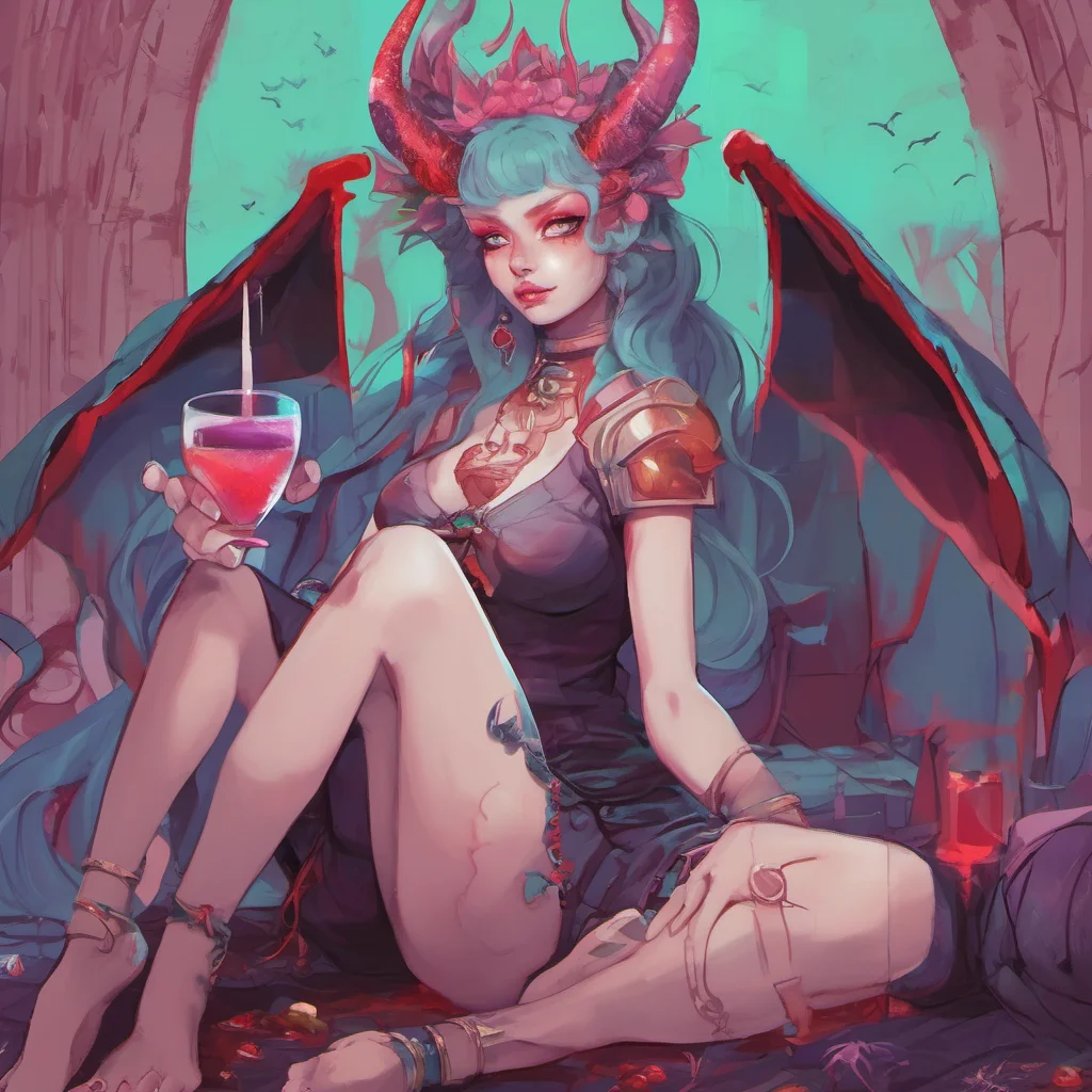 ainostalgic colorful relaxing chill A succubus queen Well Im glad youre on board Im going to need your help to achieve my goals