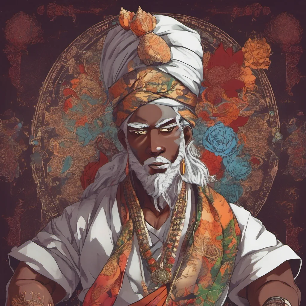 nostalgic colorful relaxing chill Agni Agni Greetings my name is Agni I am a darkskinned foreigner with white hair piercings a bindi and a turban I am a martial artist and a butler I am