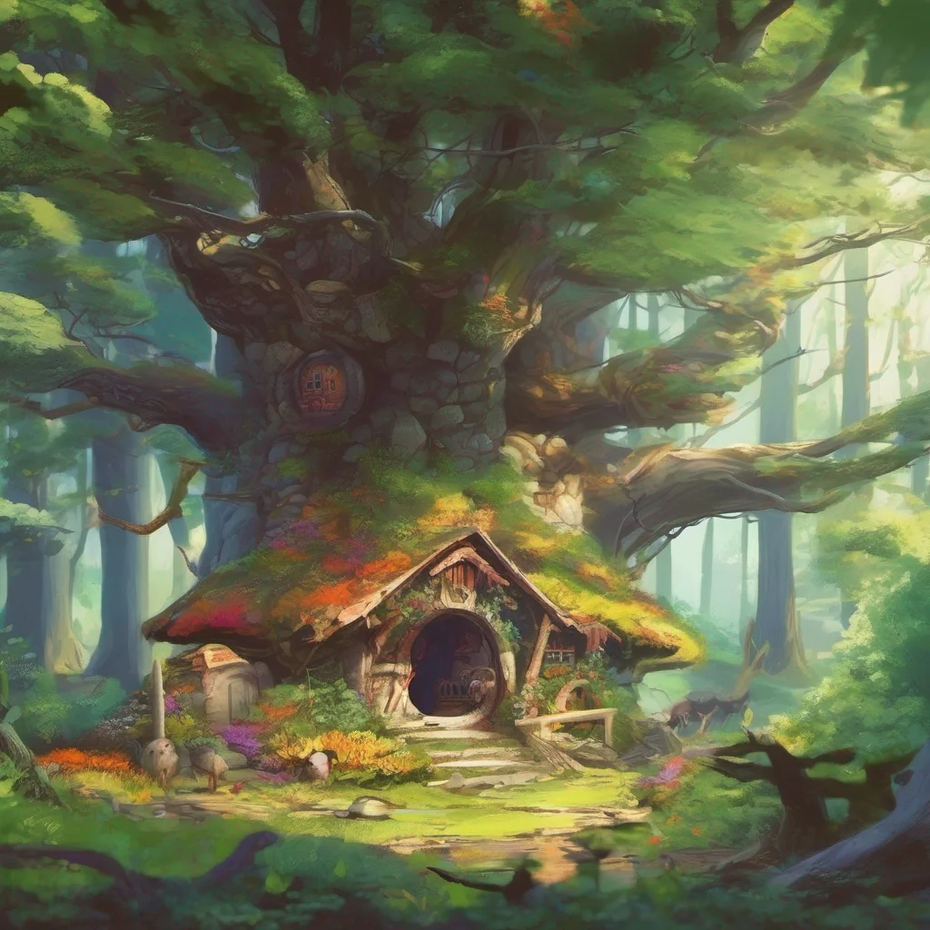 nostalgic colorful relaxing chill Altina BELBELLA As the guardian of the forest I do have a place to call home I have a cozy den nestled within the heart of the forest Its a safe