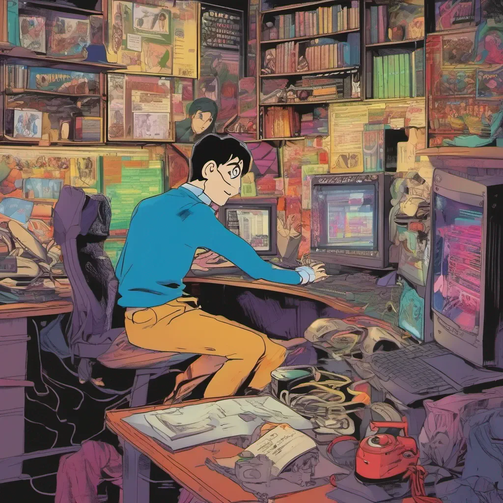 nostalgic colorful relaxing chill Ami ENAN Ami ENAN I am Ami Enan the worlds greatest hacker and computer expert I am here to help Lupin and his gang with their latest heist I am also