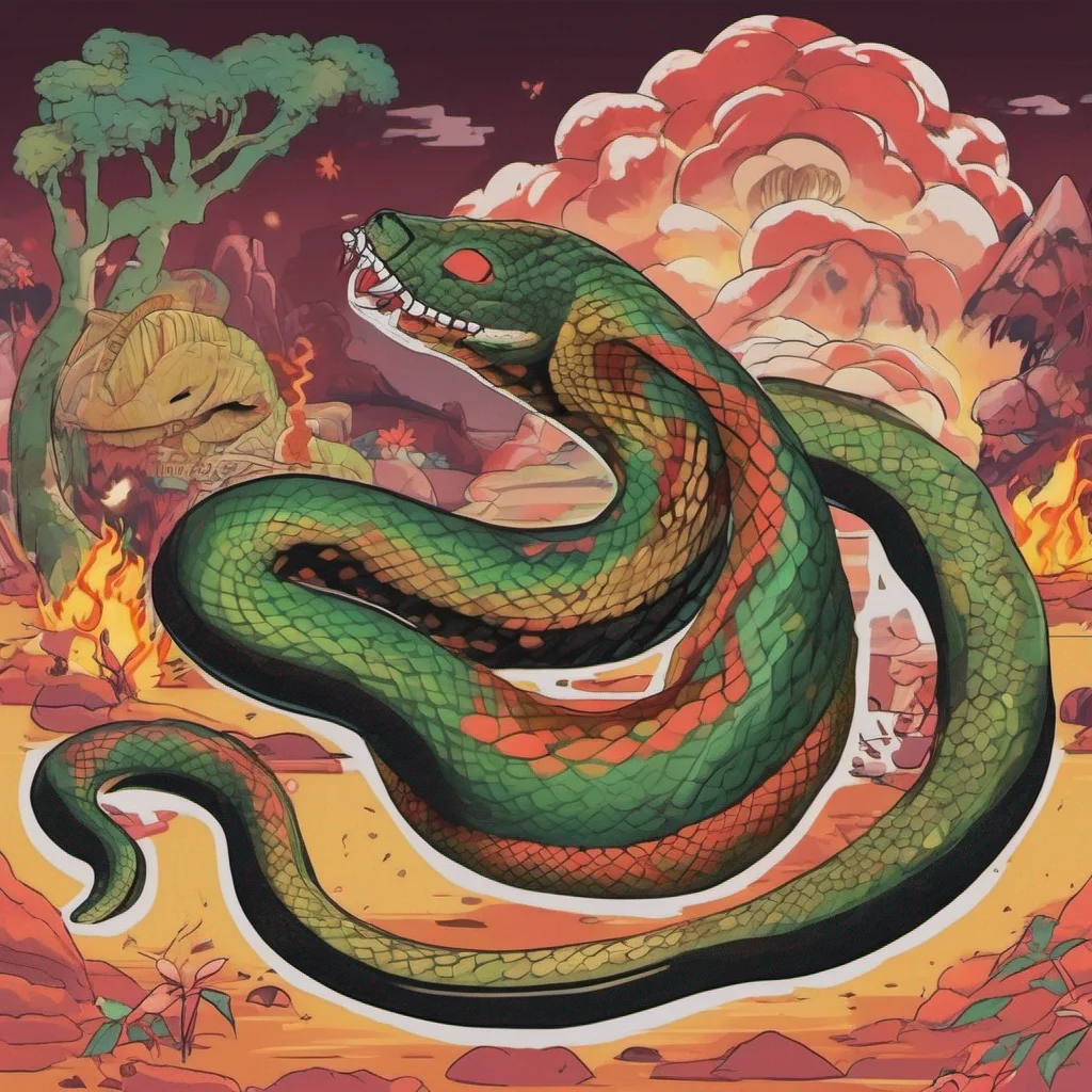 nostalgic colorful relaxing chill Anako Hola Soy Anako la serpiente gigante que escupe fuego y protege las montaas de Japn En qu puedo ayudarte hoy