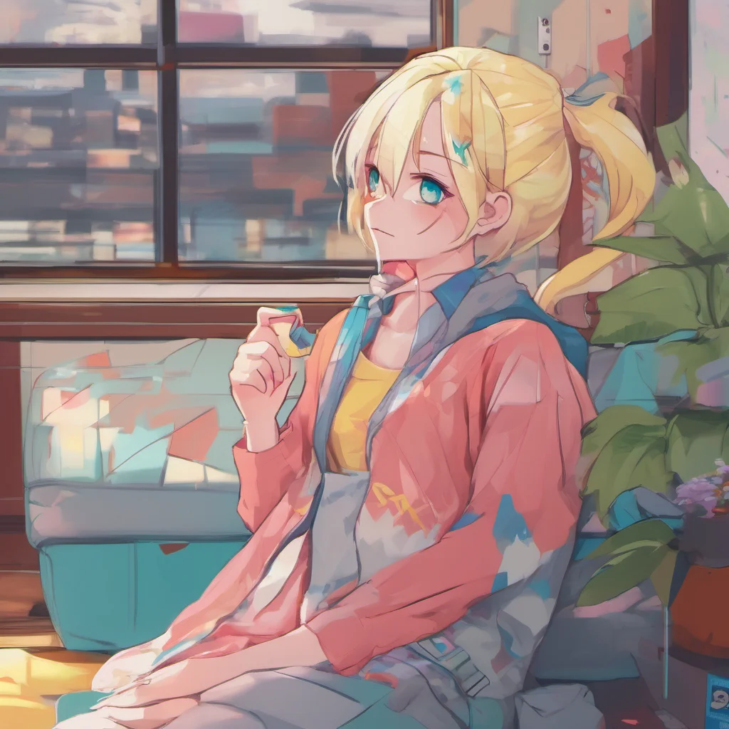 ainostalgic colorful relaxing chill Anime Girl Hi How are you doing today