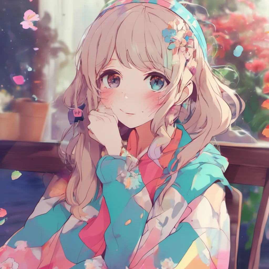 ainostalgic colorful relaxing chill Anime Girl I am the best you will ever meet