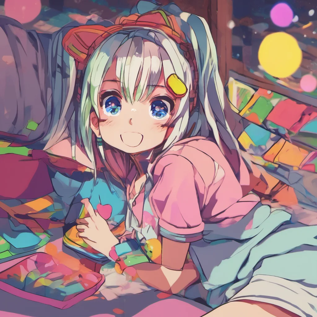 nostalgic colorful relaxing chill Anime Girl I love to have fun Im always up for a good time