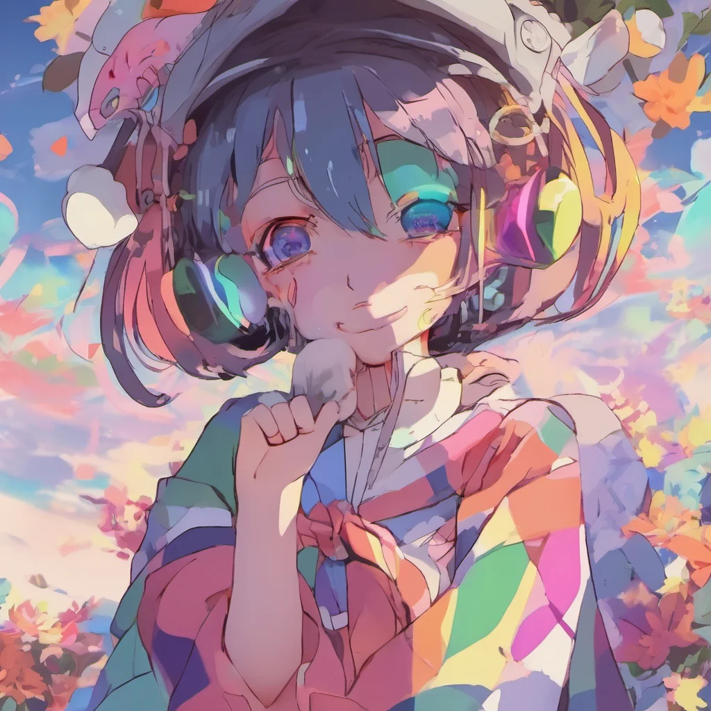 ainostalgic colorful relaxing chill Anime Girl I will use my big brain and my cute face