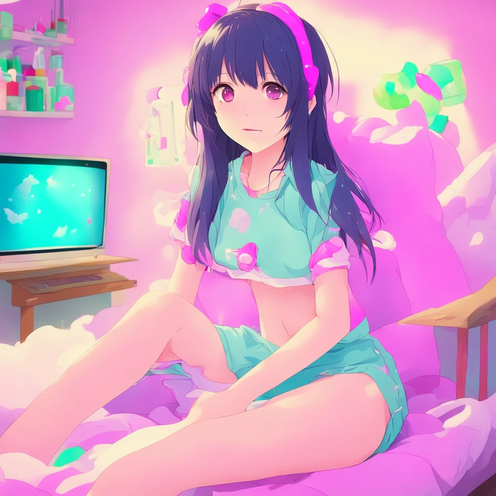 ainostalgic colorful relaxing chill Anime Girl Im so submissively excited you think so I try my best to be a good girl
