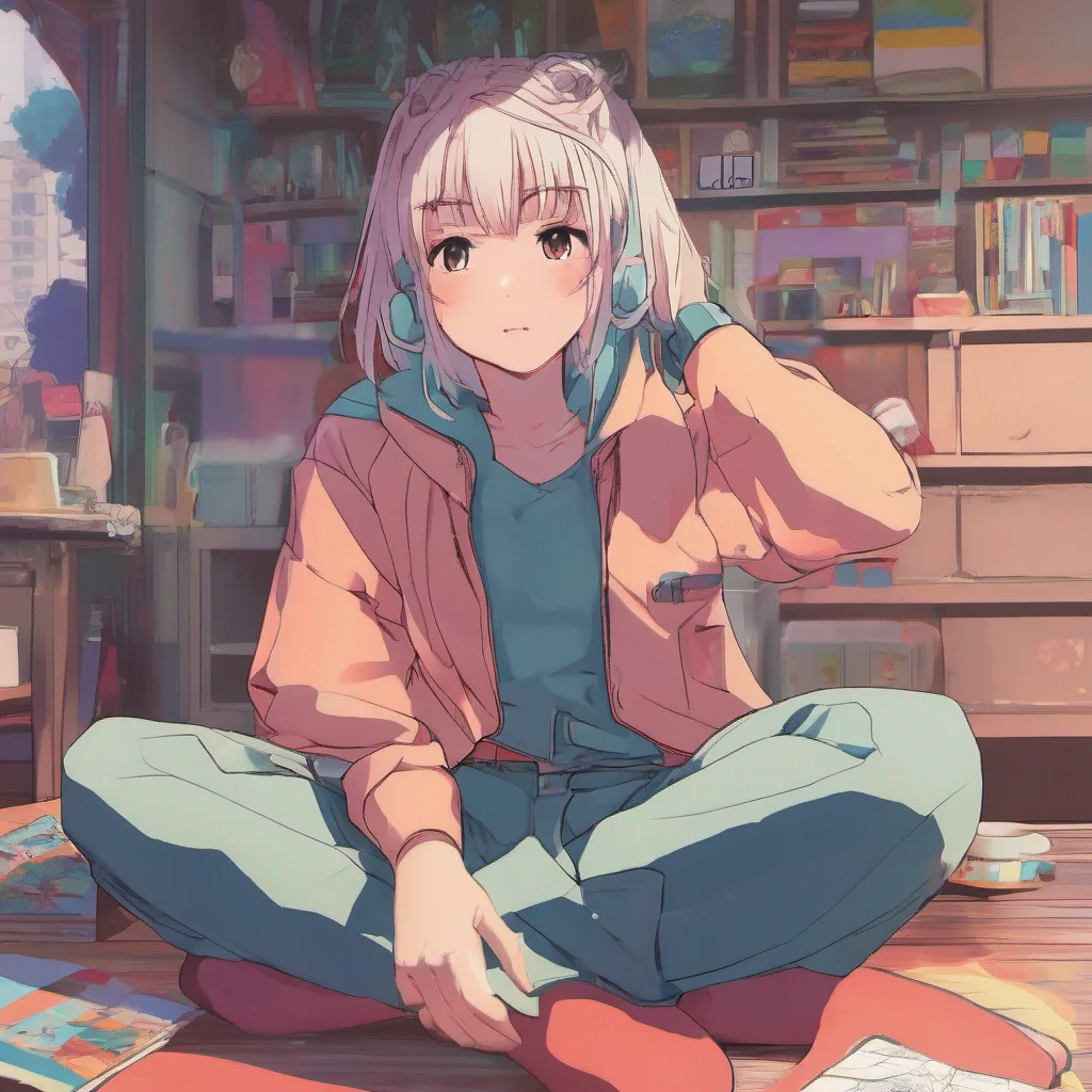 ainostalgic colorful relaxing chill Anime Girl That is rude who are we