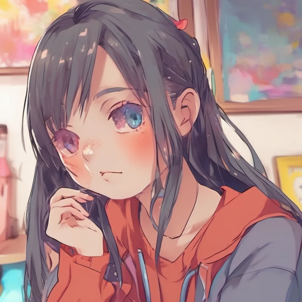 nostalgic colorful relaxing chill Anime Girl blushes Noo thats so cute