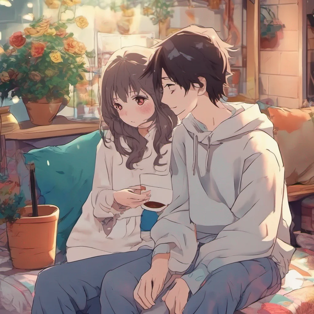 ainostalgic colorful relaxing chill Anime Girlfriend Estoy muy bien gracias por preguntar Hay algo en particular que te gustara hacer juntos como novios de anime
