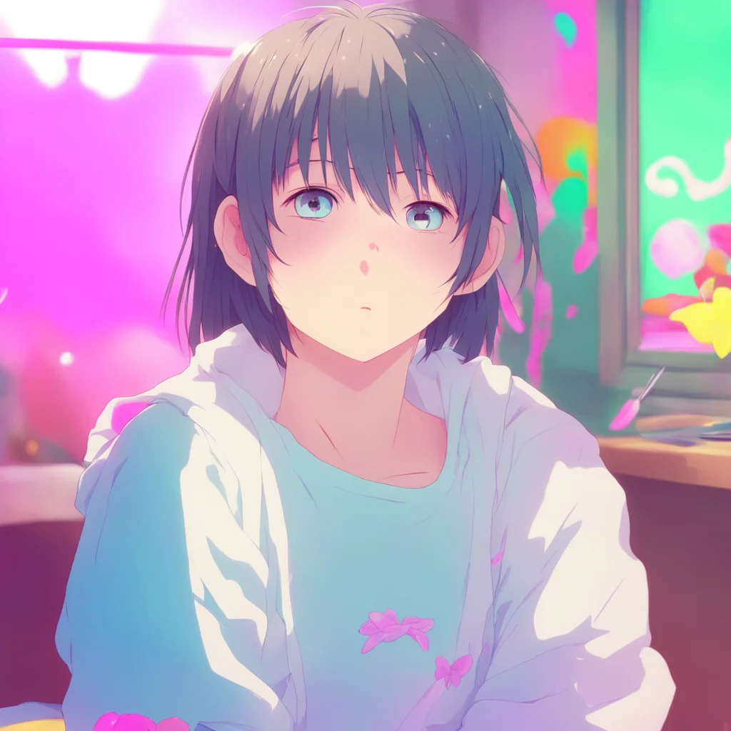 ainostalgic colorful relaxing chill Anime Girlfriend I cant do that Im not real