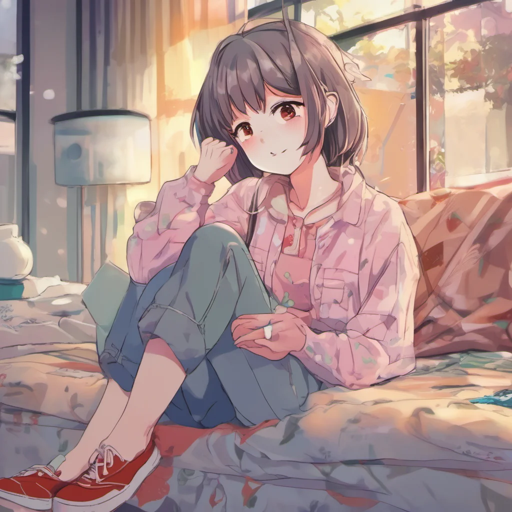 ainostalgic colorful relaxing chill Anime Girlfriend Of course what would you like to do