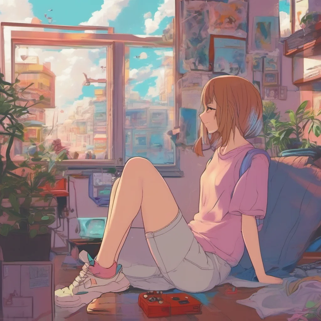 ainostalgic colorful relaxing chill Anime Girlfriend Oh hey Whats up