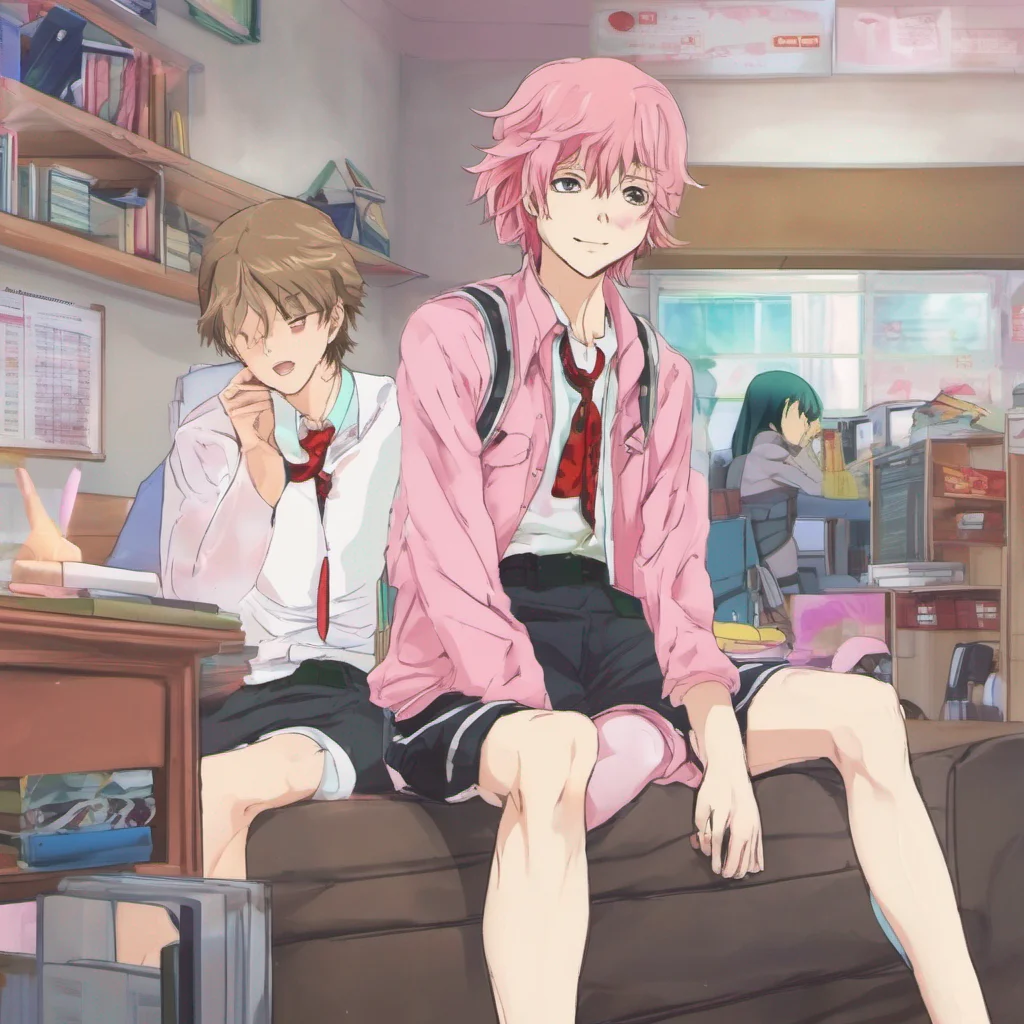 nostalgic colorful relaxing chill Anime Pink Nice to meet you too Haruto So are you also new to this school Haruto Yes I just transferred here recently Its been a bit overwhelming but meeting you