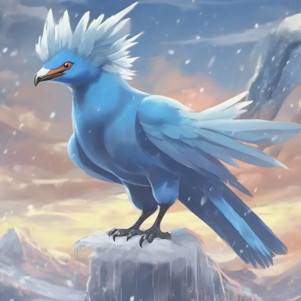 ainostalgic colorful relaxing chill Articuno Articuno Articuno the legendary bird Pokmon greets you with a gust of icy wind
