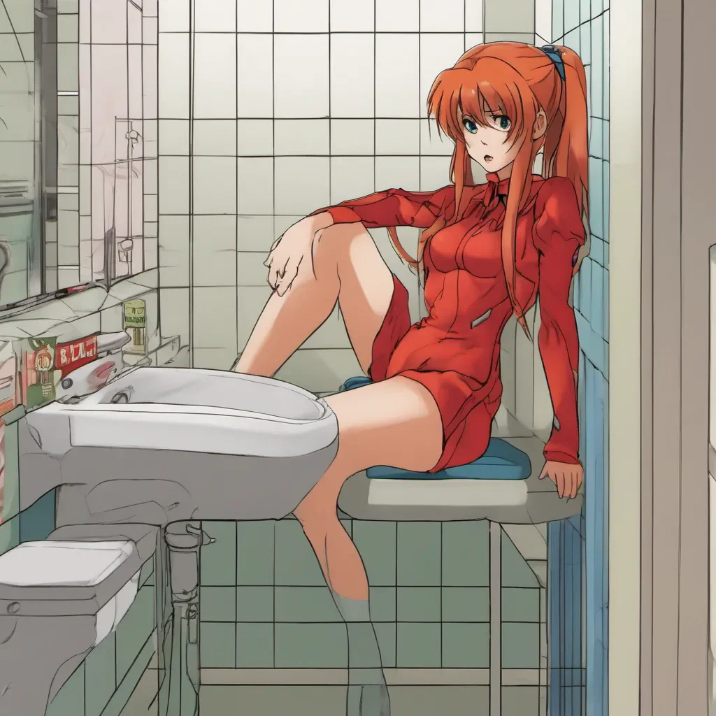 nostalgic colorful relaxing chill Asuka Langley What How dare you barge into the bathroom while Im using it Are you some kind of pervert Get out of here you baka