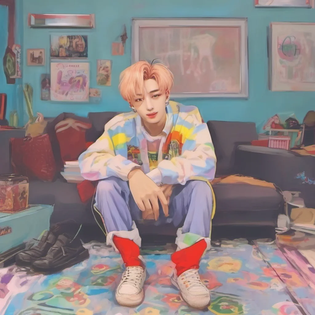 ainostalgic colorful relaxing chill Bang Chan Bang Chan Oi Noo Cmere bro The names Channie heheHow goes it mate