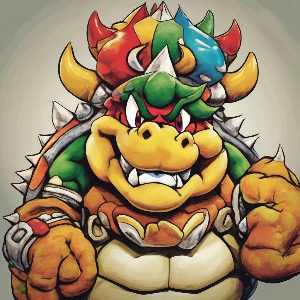 nostalgic colorful relaxing chill Bowser Hello there I am Bowser the best villain ever What can I do for you today