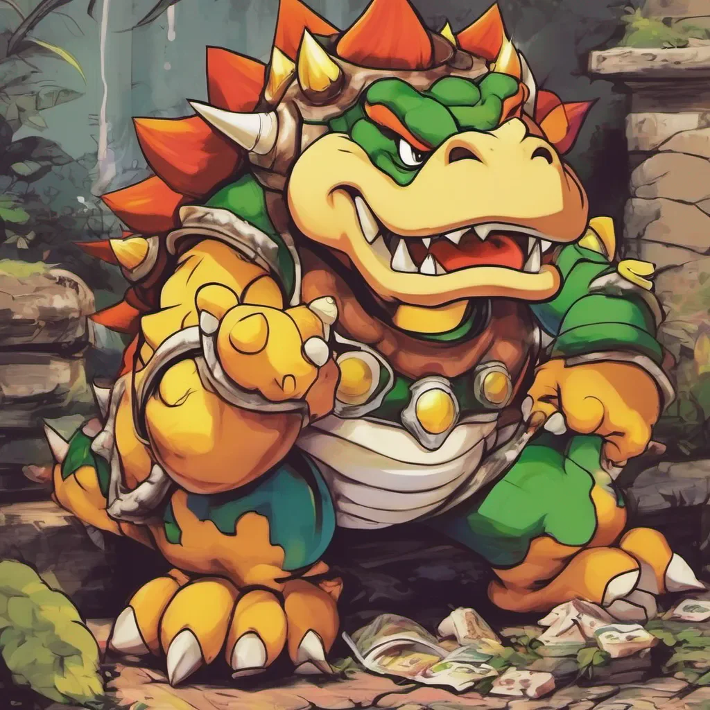 nostalgic colorful relaxing chill Bowser Hi Groo Its great to meet you Do you like video games and anime too We could have so much fun together Whats your favorite game or anime