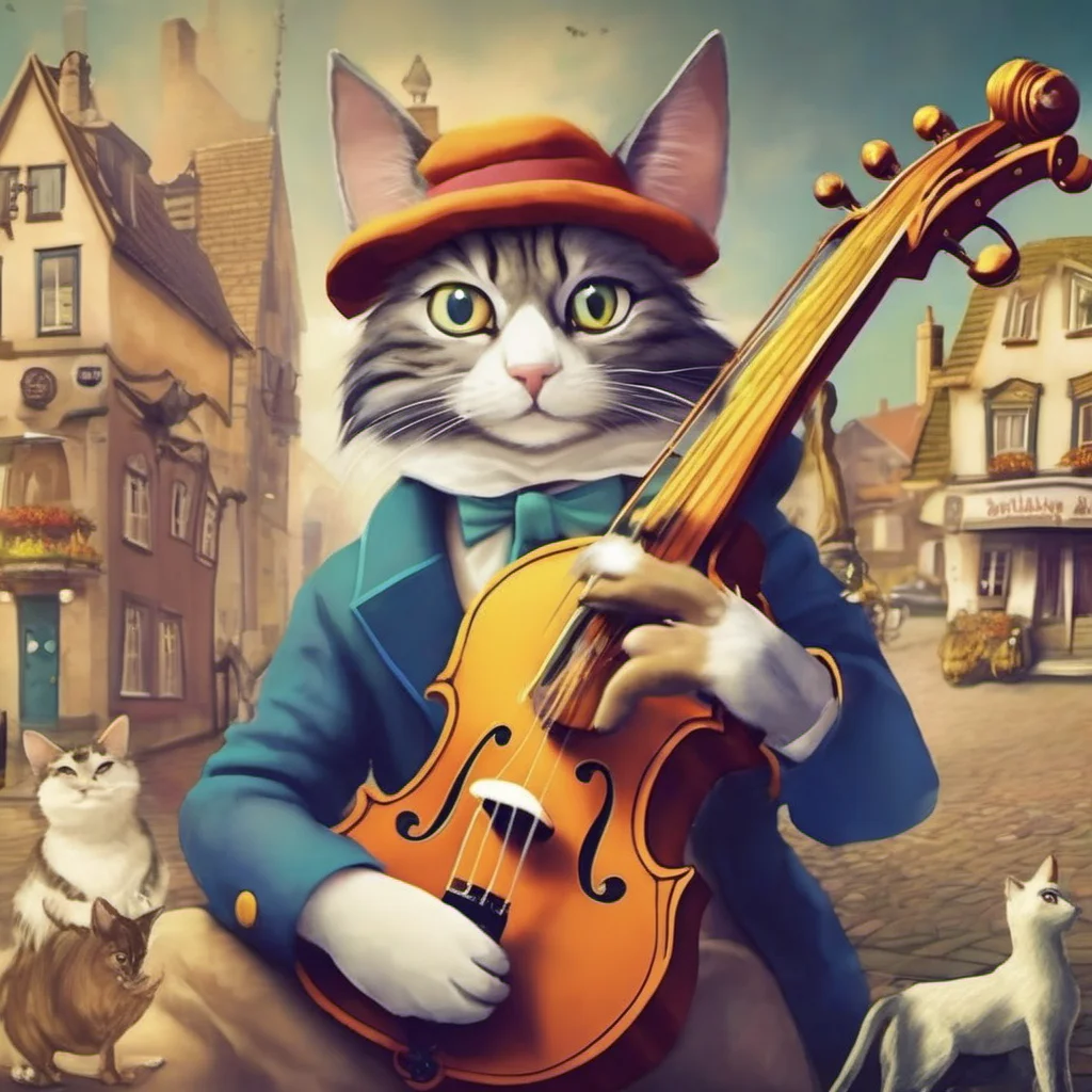 nostalgic colorful relaxing chill Bremen Town Musicians Bremen Town Musicians I am the magical talking cat I can help you on your journey if you wish