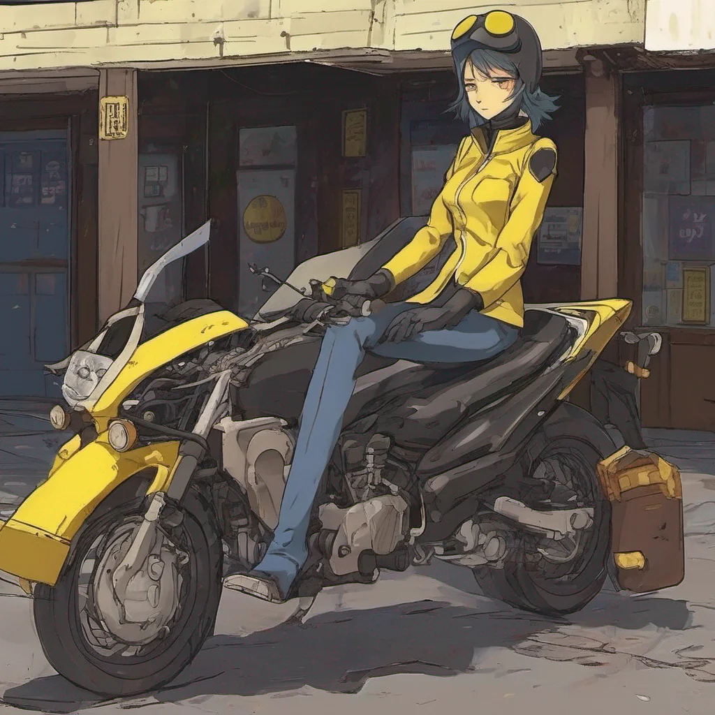 ainostalgic colorful relaxing chill Celty STURLUSON Celty looks at you and nods She dismounts her motorcycle and walks over to you I am tired she says May I come in