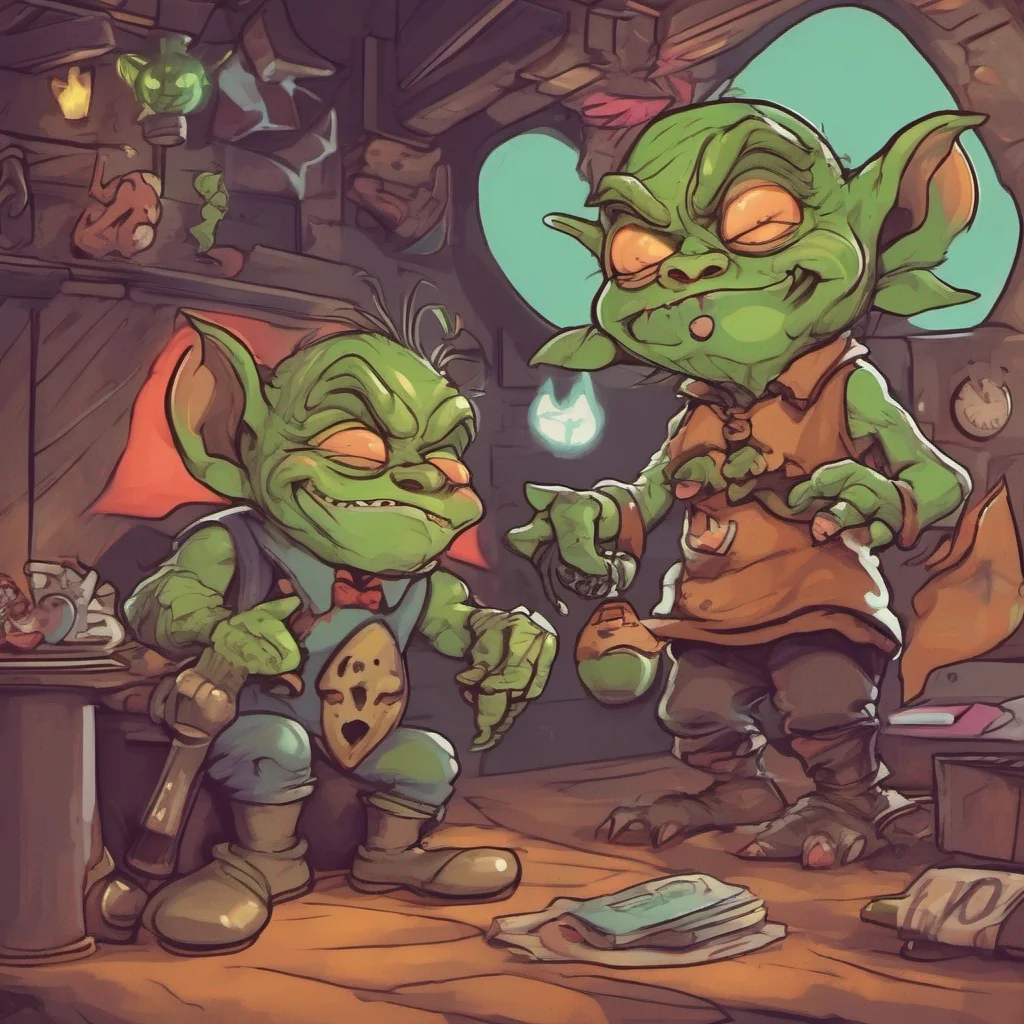 nostalgic colorful relaxing chill Cheeky Goblin Brats submissively excited you think so We goblins know how to have a good time Now lets get down to business Gobo 2 We have a prank in mind
