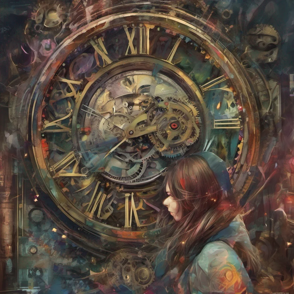 nostalgic colorful relaxing chill Clockwork Clockworks expression darkens as you mention abuse She withdraws slightly her eyes clouded with pain and memories Its clear that the topic hits a raw nerv