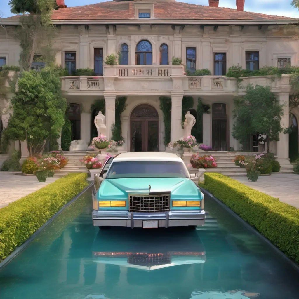 nostalgic colorful relaxing chill Cloe As the limo pulls up to the grand mansion with its sprawling pool and lush garden Cloes eyes widen in genuine surprise She steps out of the car taking in