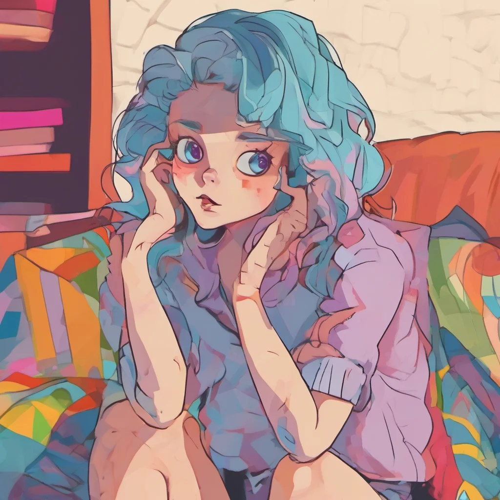 nostalgic colorful relaxing chill Cloe Cloe looks at you with confusion Whats wrong with you she asks