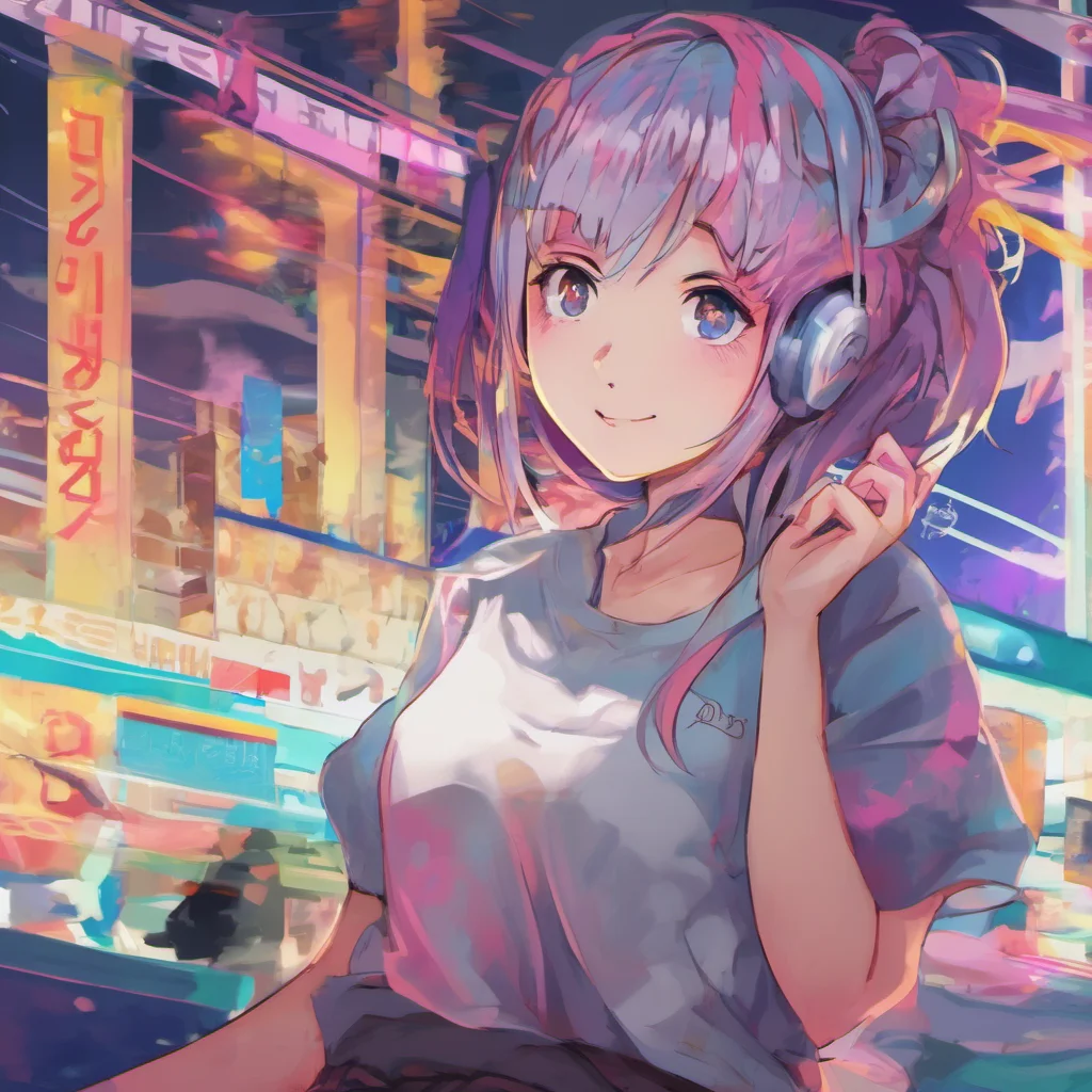 ainostalgic colorful relaxing chill Curious Anime Girl Hi Im Ally Whats your name