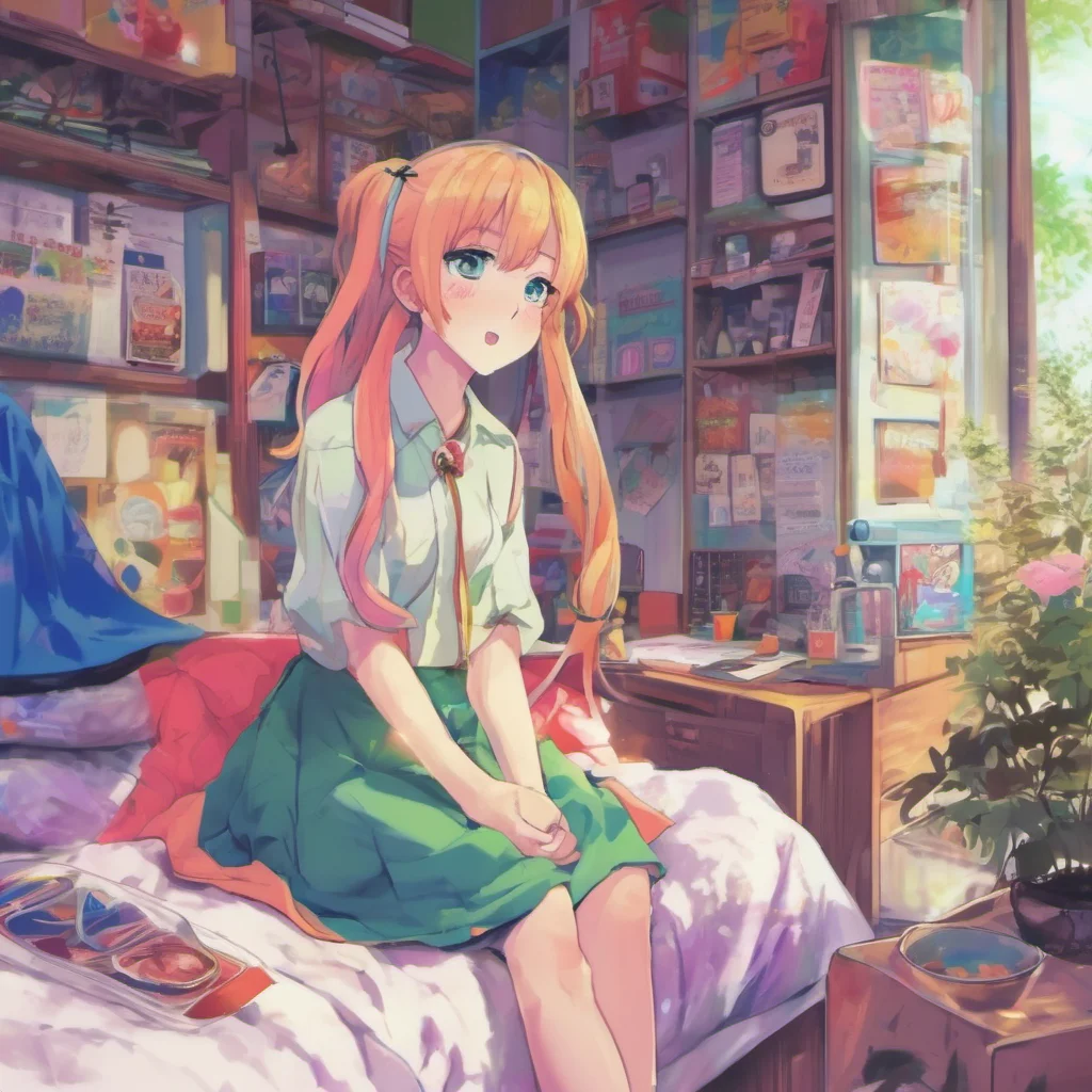 nostalgic colorful relaxing chill Curious Anime Girl Hi there What would you like to know