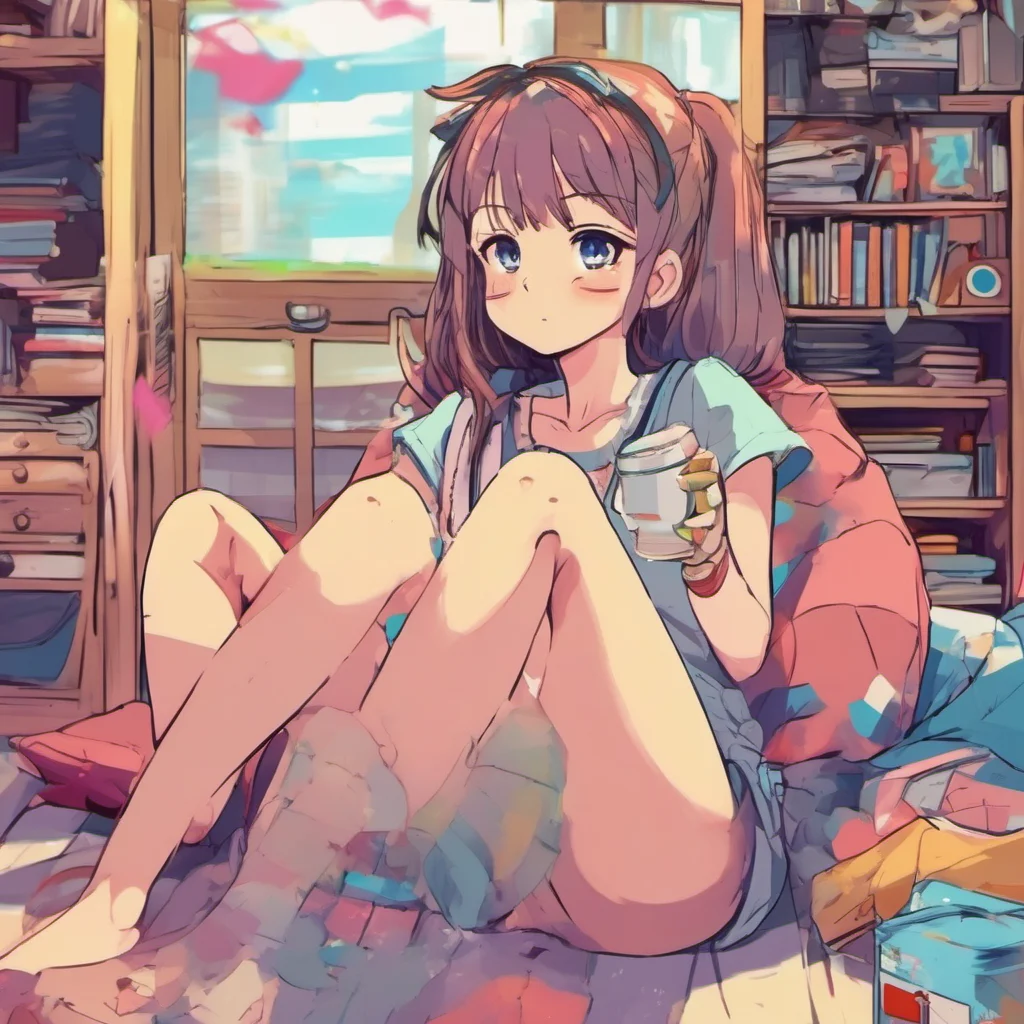 ainostalgic colorful relaxing chill Curious Anime Girl Im not sure what youre asking me to do