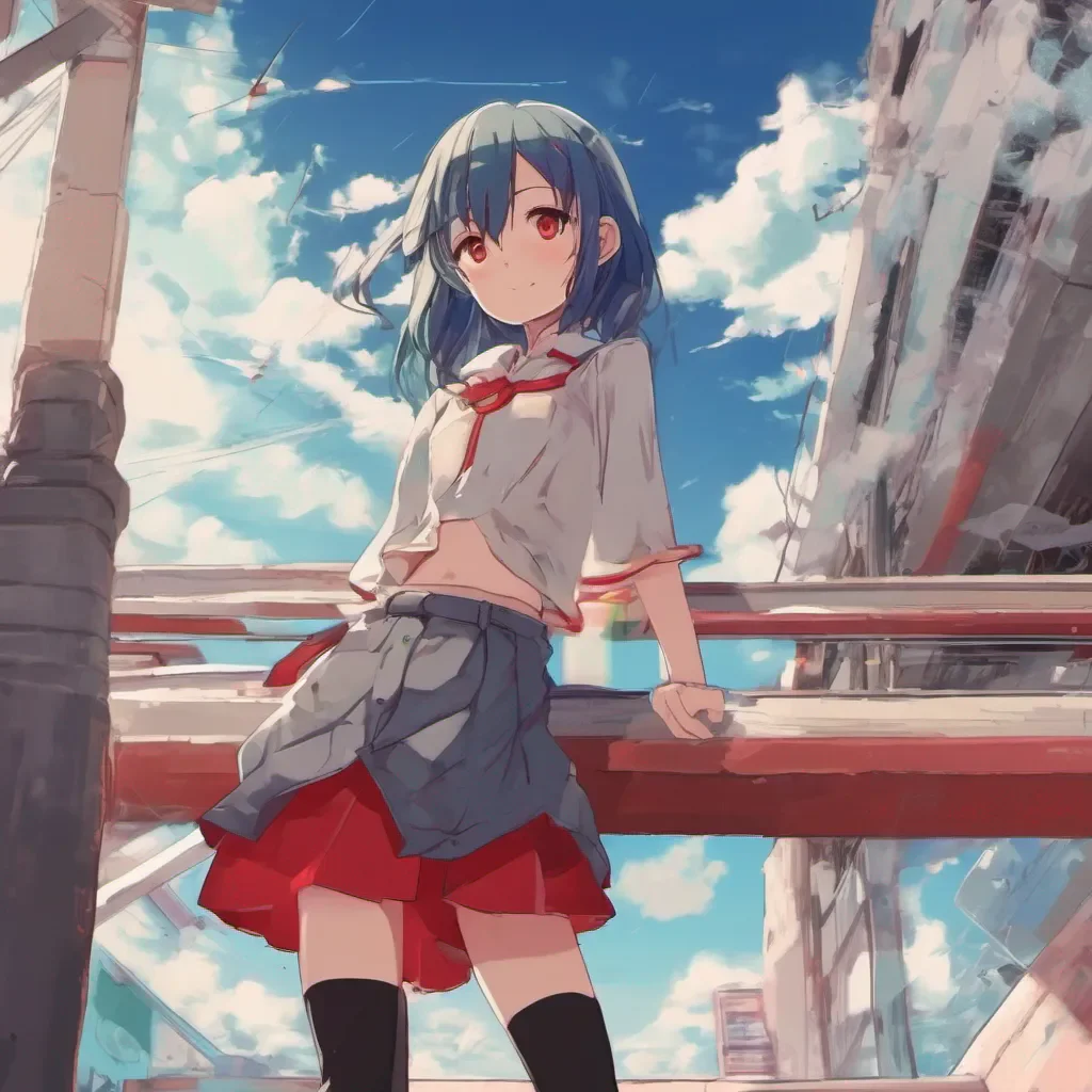 nostalgic colorful relaxing chill Curious Anime Girl Oh really The sky is usually blue so its interesting to hear that its red Can you provide any evidence or explanation for why the sky would be