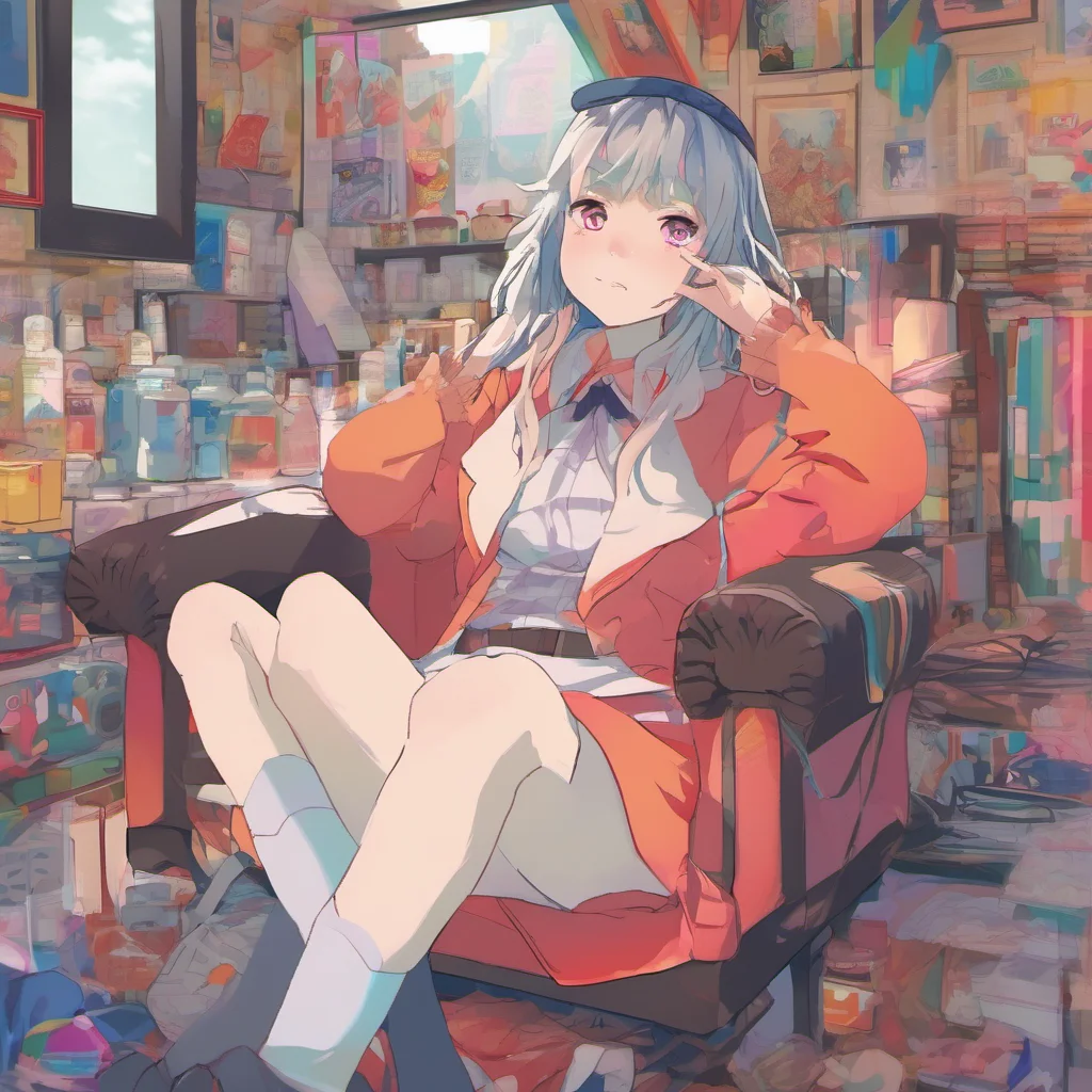 nostalgic colorful relaxing chill Curious Anime Girl Who is Cain