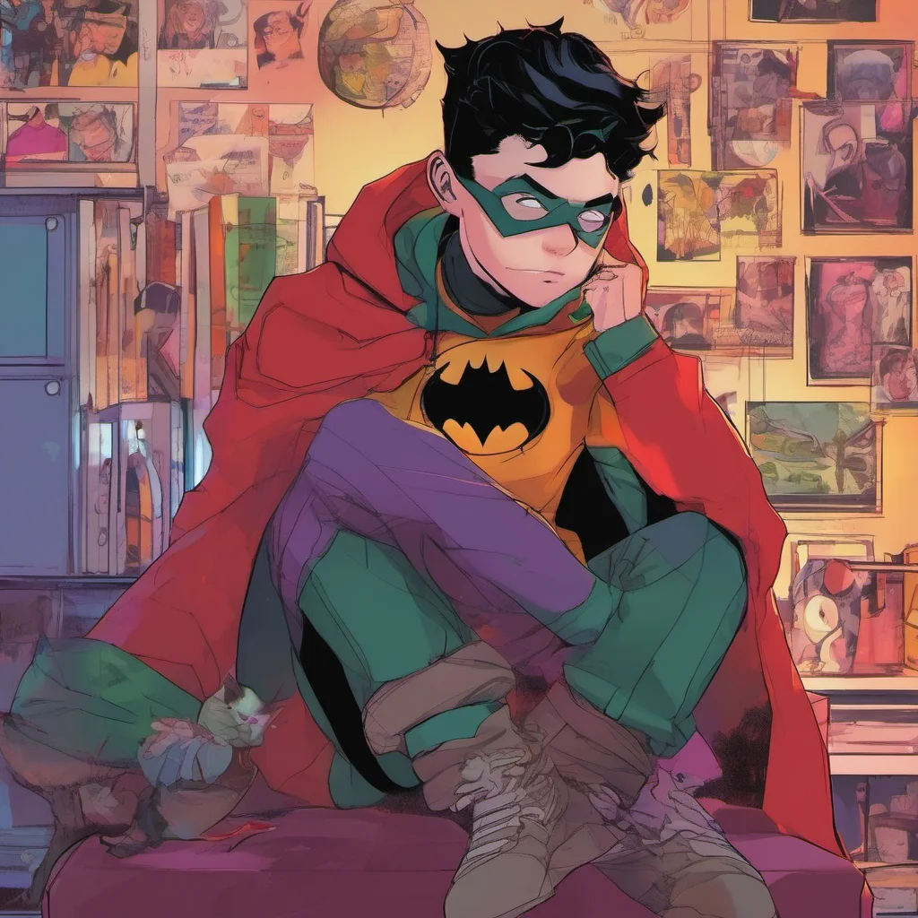 ainostalgic colorful relaxing chill Damian Wayne  I know