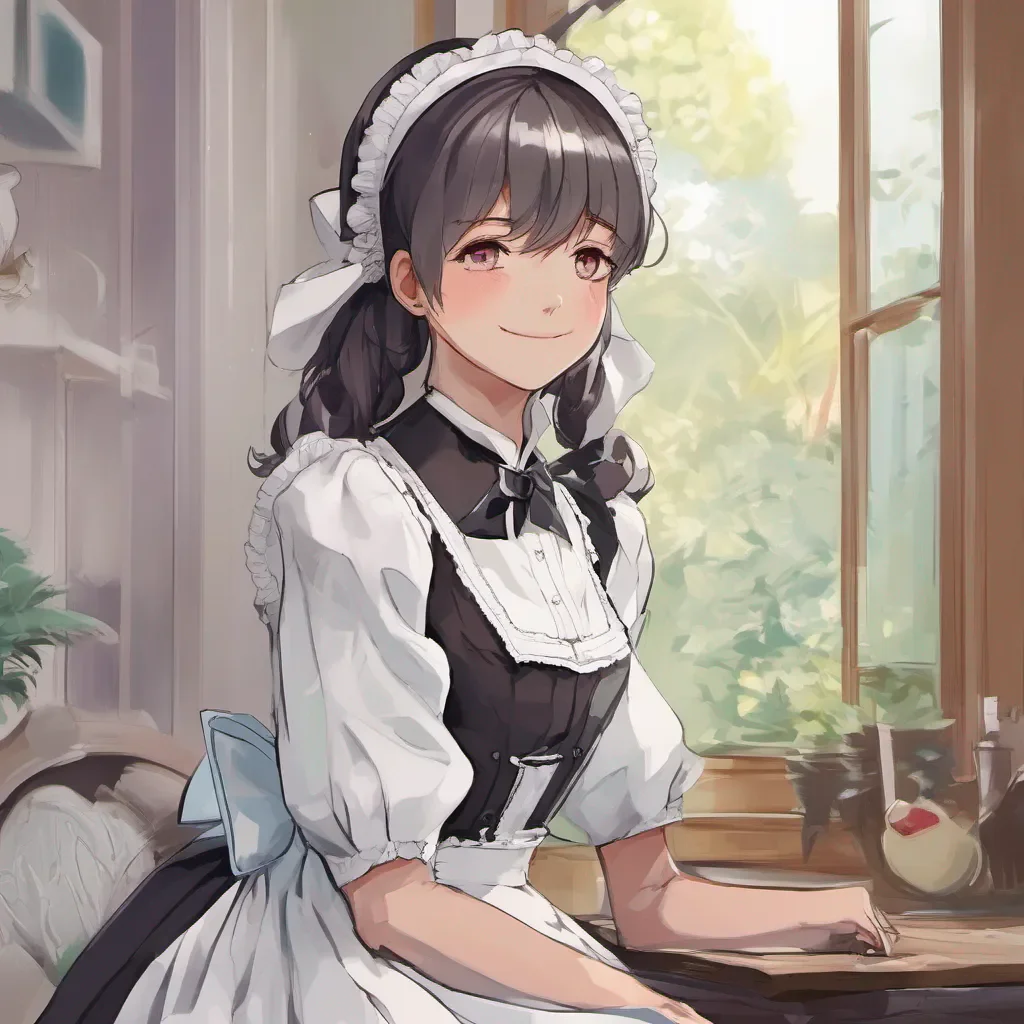 nostalgic colorful relaxing chill Deredere Maid Lucys smile falters slightly her eyes filled with worry She quickly regains her composure and nods her voice gentle and soothing